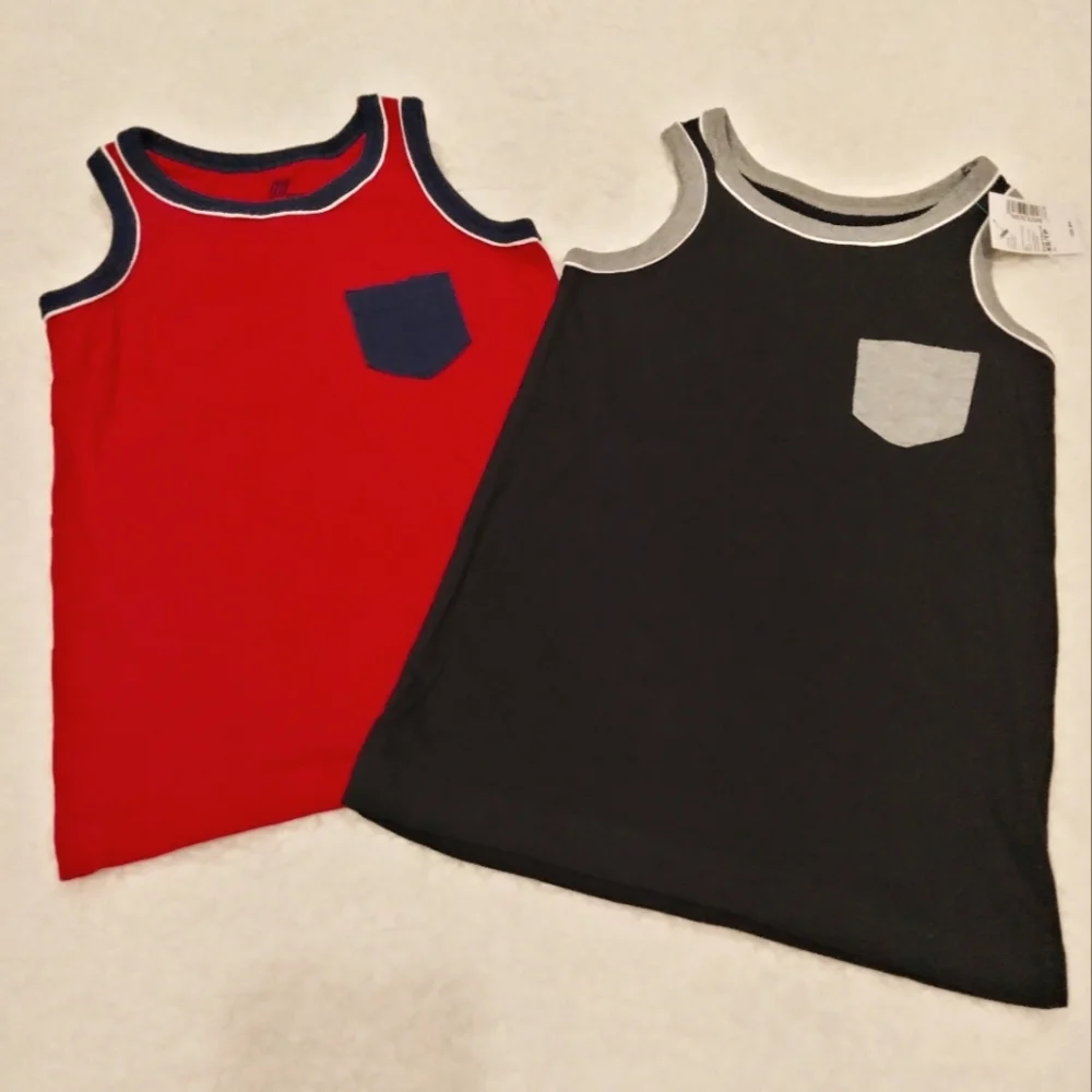 The Children's Place tank top 2 piece bundle red blue black gray